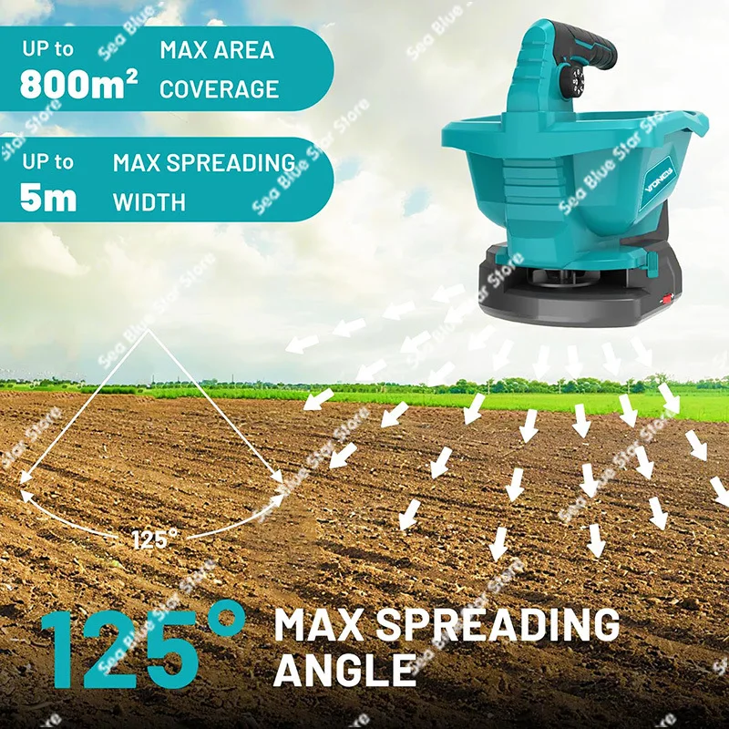 Planter Agricultural large-capacity fertilization and feeding machine Soybean vegetable seed portable lithium battery seeder