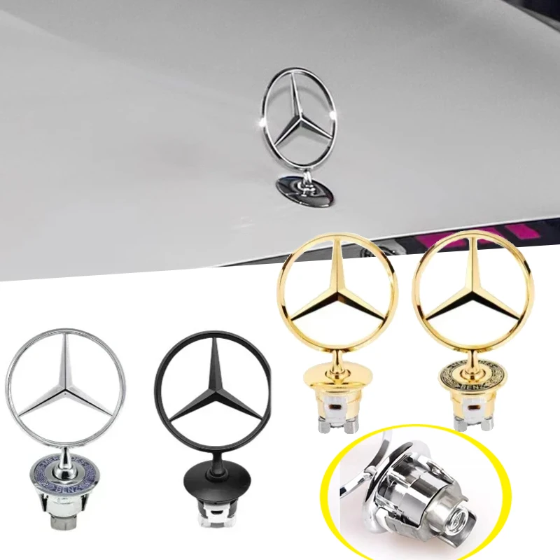 3D Alloy Car Front Hood Emblem Bonnet Badge for Mercedes Benz W220 W212 W204 C180 W210 C S E Class C160 C200 C250 C260 C280 C300