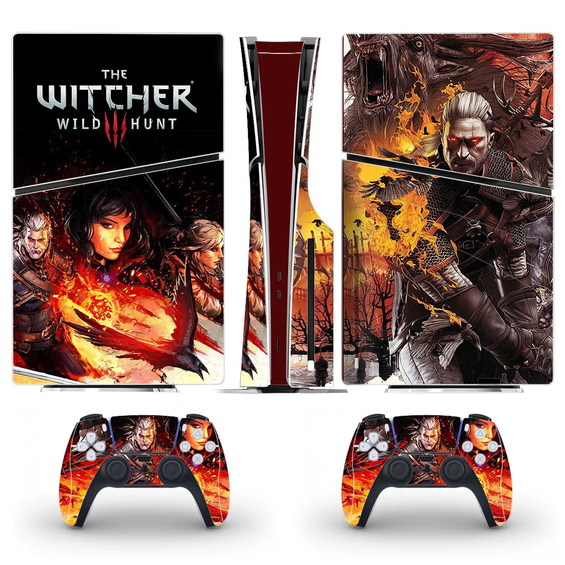 Новая игра PS5 Slim Disc Skin наклейка для консоли и 2 контроллера наклейка виниловая наклейка PS5 Slim Disk Skins