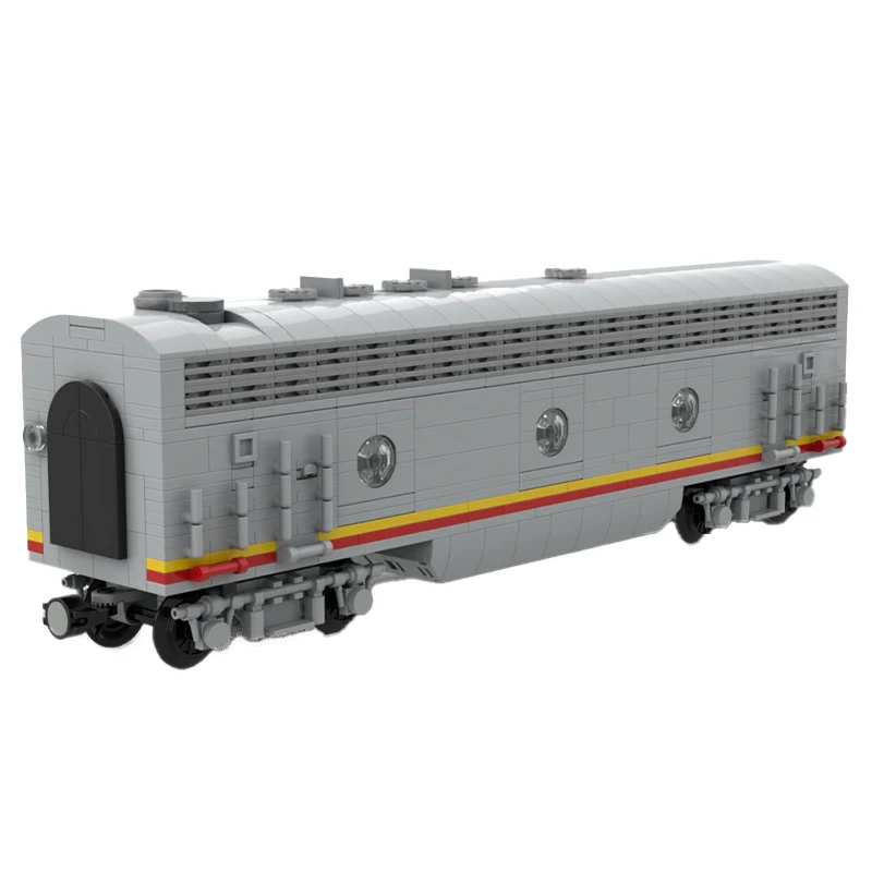 City Transport Train EMD F7 Diesel Locomotive MOC Building Blocks Carriage Technology Model Bricks Children's Collection Toys