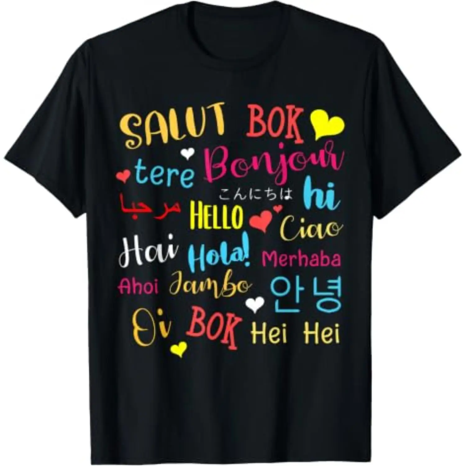 Hello Word in Different Languages Home School Joke T-Shirt