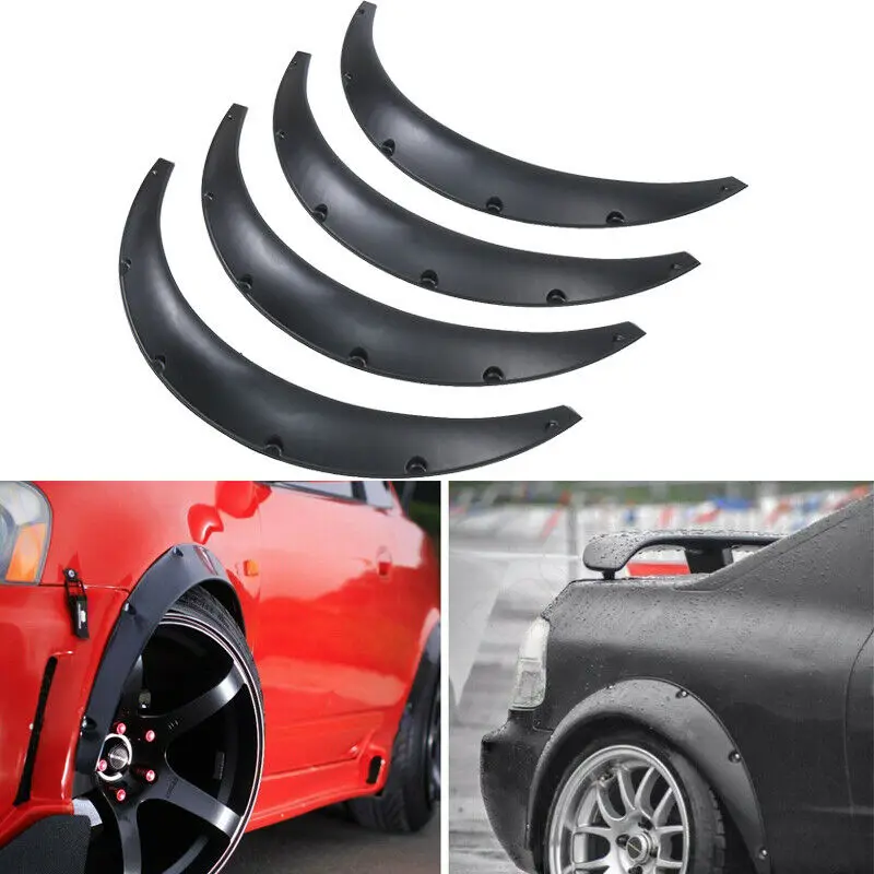 4 Pz Universale Flessibile Parafango Auto Parafango Splash Flaps Fender Flares Ultra Wide Corpo Ruote Arches Per BMW Per Benz Per Honda