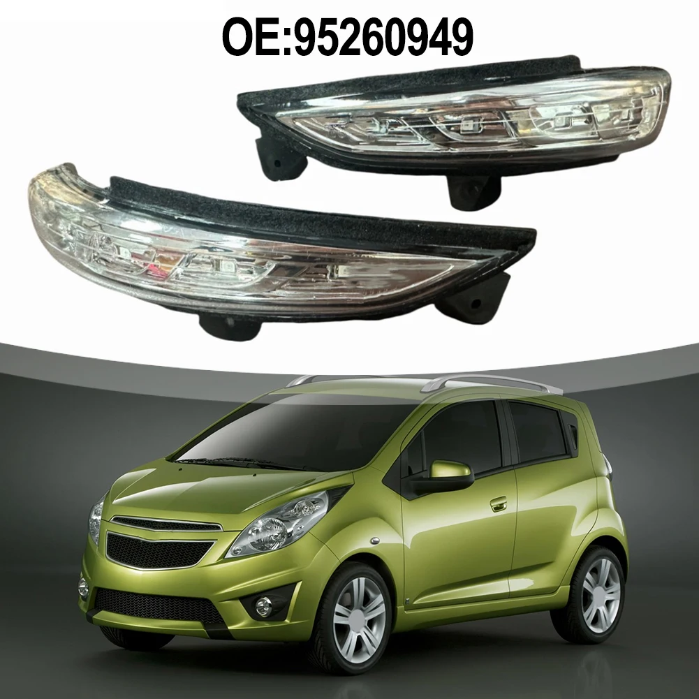 Car Mirror Steering Side Light Signal 95260949 For Chevrolet For Spark 2011-2017 Black Side Mirror Turn Signal Lamp Accessories