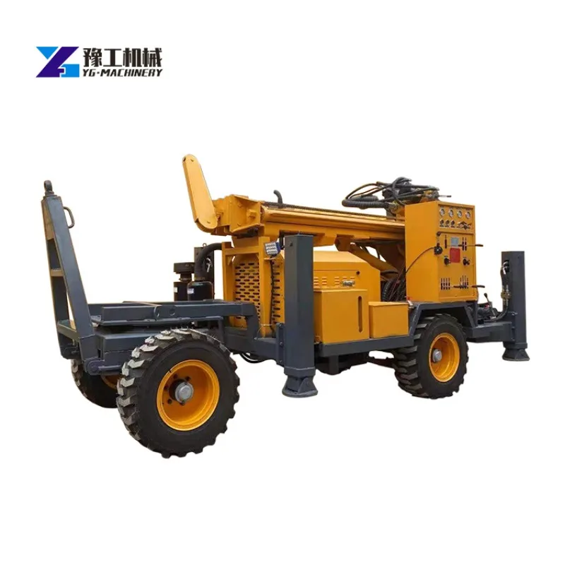 Water Well Drilling Rig with Diesel Engine Mine Drilling Rig Power Building Anchor Technical Rotary Table Drilling Rig