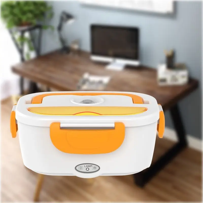 Electric Lunch Box Food Heating Fast Food Warmer Heater for Car Truck Home Portable Heating Box 1.5L Stainless Steel Meal Box