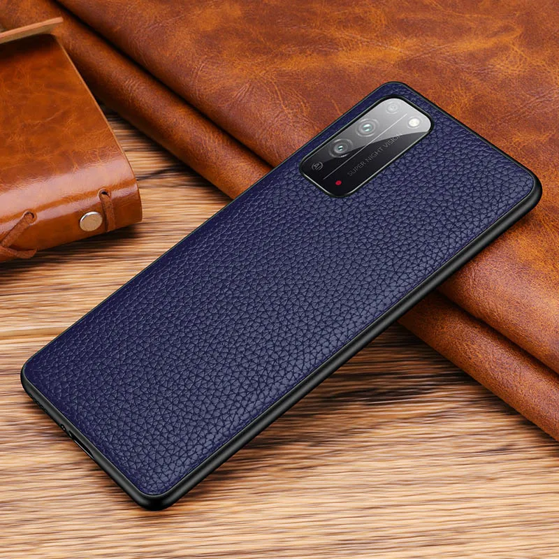 Genuine Leather Case For Huawei Honor X10 Luxury Crocodile Back Case For Honor X10 Max Phone Cover Capa Coque