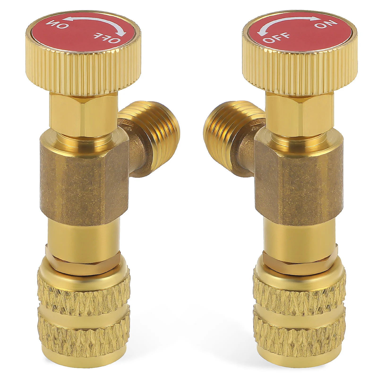 2 قطعة صمام أمان تكييف الهواء النحاس R410 المبردات شحن حشو اقتران صمامات المنزل التيار المتناوب لا تسرب التحكم الدقيق