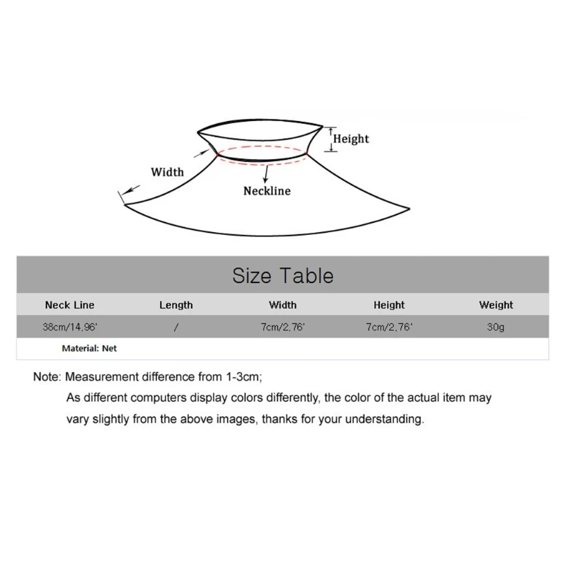 49mc Frauen viktorianische Vintage Mesh Ruffen Ständer falscher Kragen Ribbon Bowknot Hals Ruff