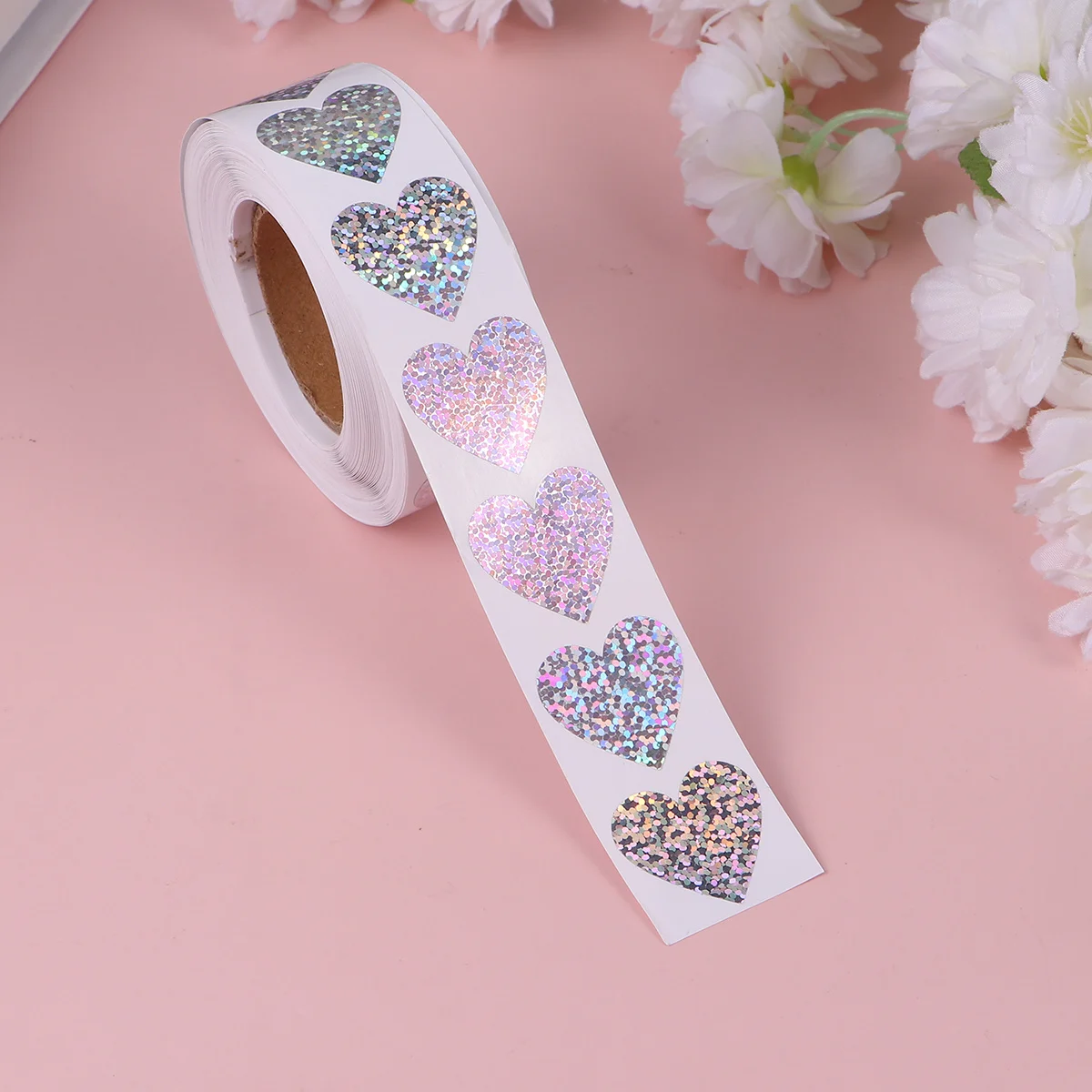 500 قطعة ملصق على شكل قلب ملصقات هدايا ذاتية اللصق ملصقات ختم إبداعية لأكياس الحلوى ملصق ختم ديكور الحفلات #6