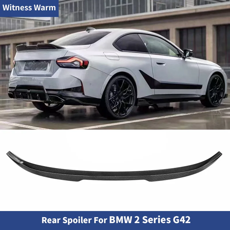 Dry Carbon Fiber MP Style Rear Trunk Spoiler for BMW 2 Series G42 M235i M240i Coupe 2022+ Rear Trunk Duck Spoiler Wing