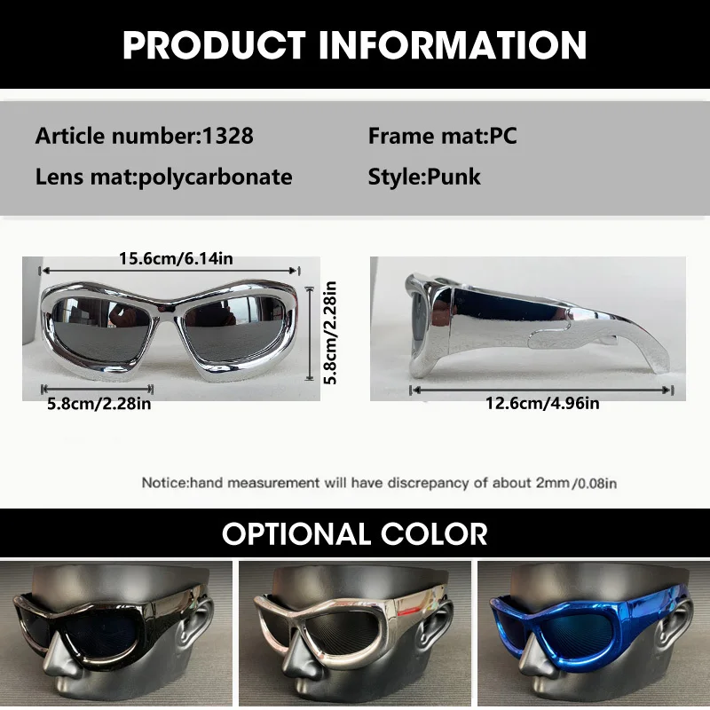 OCYCO 2026 Coole, extravagante Brille im futuristischen Design – Technologie-Sonnenbrille mit großem Rahmen für Ski und mehr – Beeindruckend für Damen und Herren – Detail 2