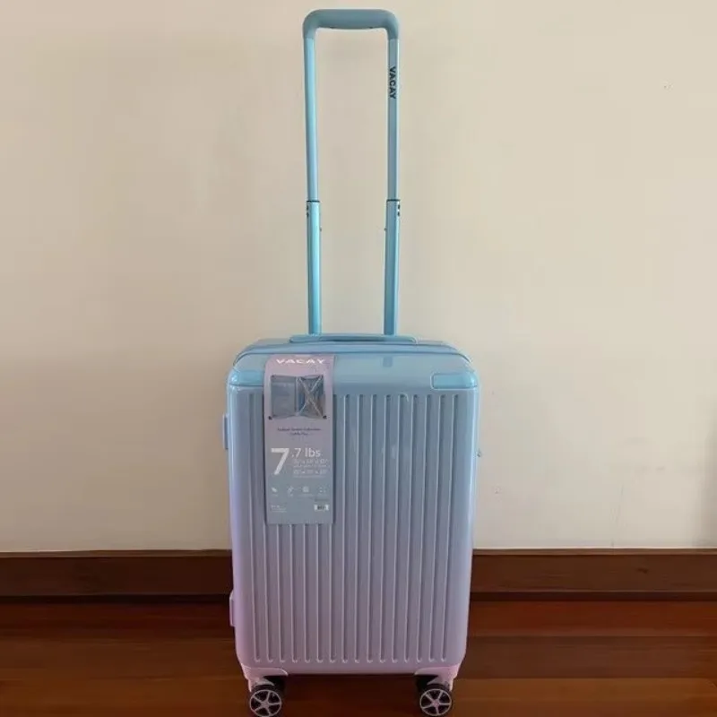 Luggage for women traveling ultra light, simple, elegant, gradient candy color airplane boarding travel suitcase