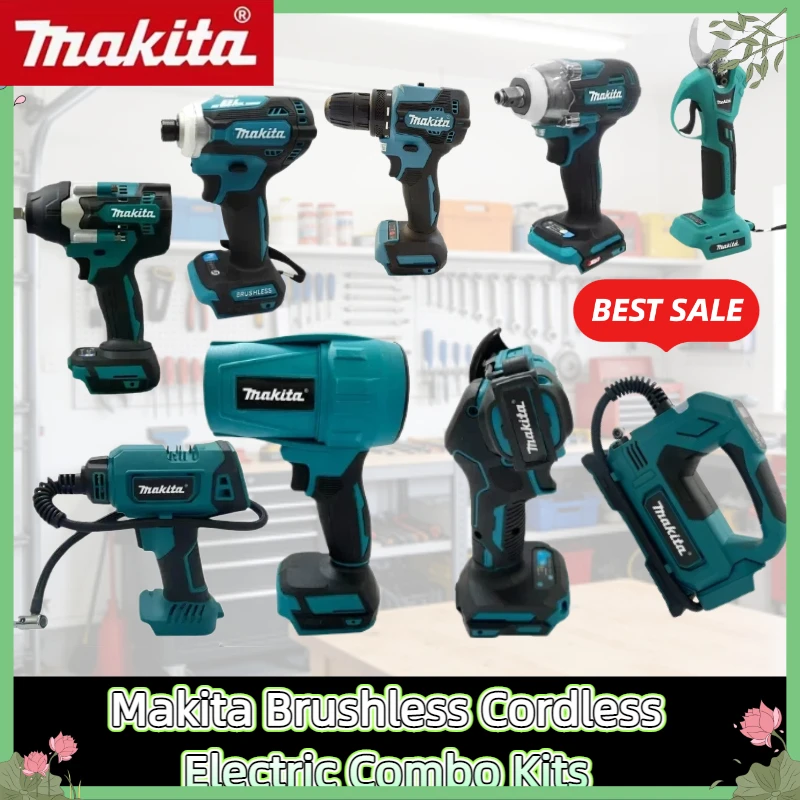 

Makita For Makita Battery Electric Brushless Impact Hammer Drill Angle Grinder Electric Circular Saw Combo Kits Power