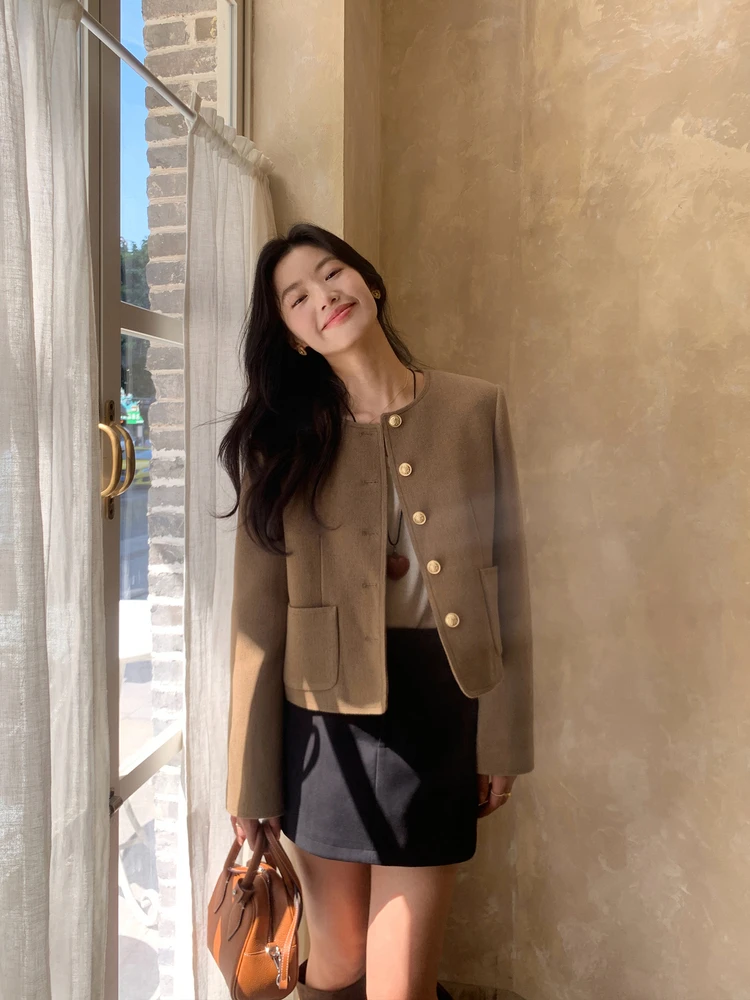 

Pusumede Женский орглый кардиган Ne Ele Sle из смеси полиэстера Long Sve Трикотаж Нежный мягкий цветной дизайн Blo Design