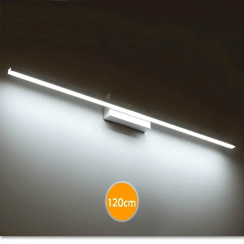 40cm 50cm 60cm 70cm 80cm 100cm 120cm Modern LED Mirror Wall Light AC90-260V Cosmetic Acrylic  Lamp Bathroom Lighting