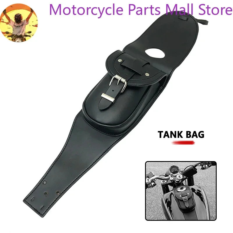 R18 Tank Panel Bag for BMW R 18 BMW R18 Classic 2020 2021 2022 Detachable Fuel Tank Pouch Motorcycle Tank Bag Black PU Leather