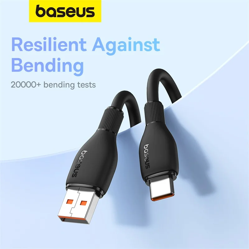 Baseus USB C 타입 케이블, 화웨이 아너, 샤오미, 삼성 슈퍼 차지, 고속 충전, USB C 충전기, 데이터 케이블 와이어 코드, 66W, 100W