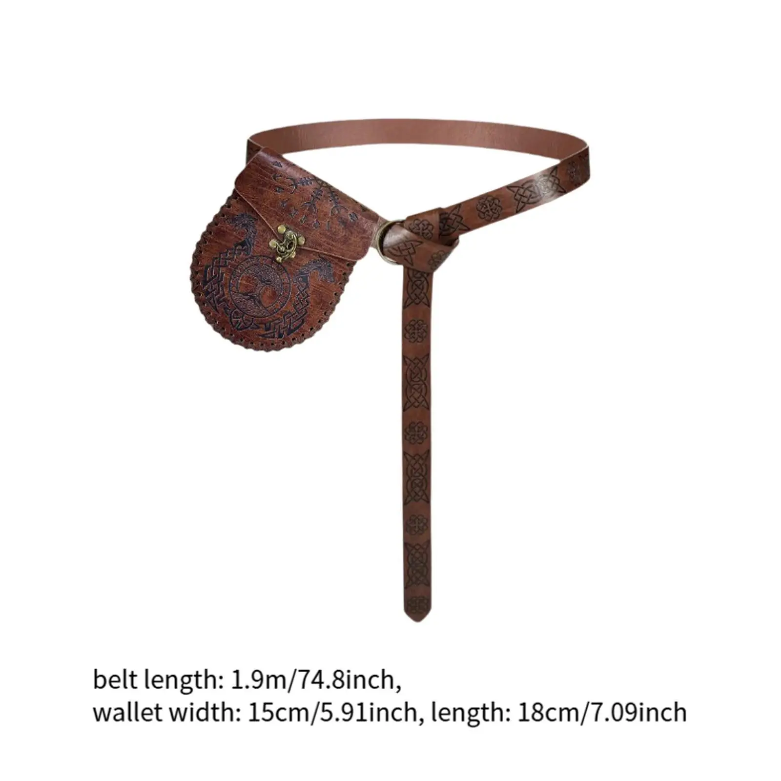 中世ヴィンテージベルトバッグ2個セット フェスティバルテーマのパーティー用 ハロウィン