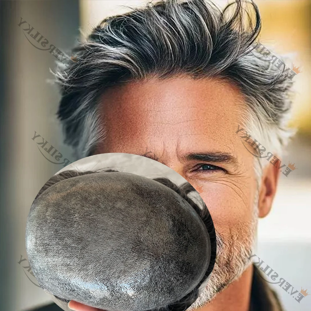 

Мужской парик-накладка 30 мм, серый с волнистым эффектом, 1b65 1b20, темно-коричневый, черный, 100% натуральные человеческие волосы, ультратонкий, 0,1 мм, с полиуретановой основой, самый дешевый капиллярный протез