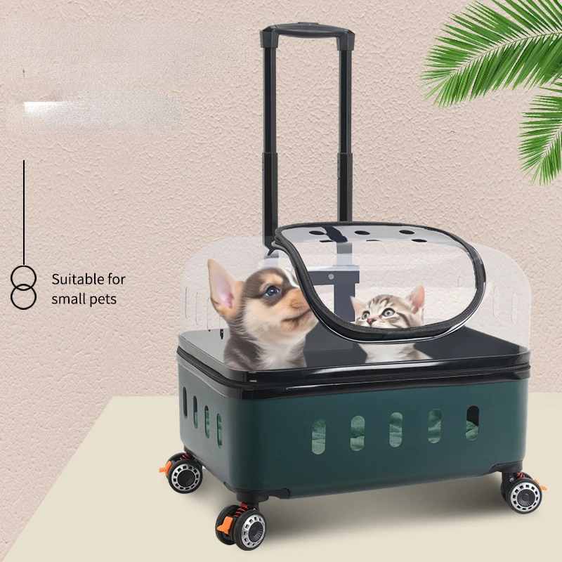 Cat Backpack Carrier Portable Trolley Bag Transparent Dog Space Capsule Suitcase Large Capacity Stroller Backpack Space Pet