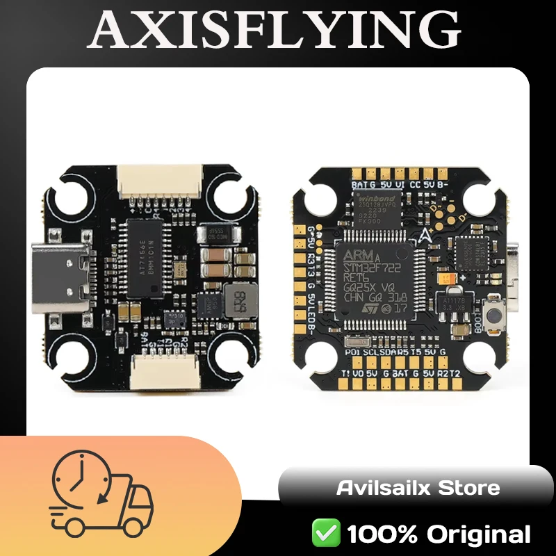 Axisflying Argus Mini F7 55A Stack Combo, 4S-6S FC ESC with BLHeli_S and Dual Gyro for Micro Cinewhoop FPV Drone