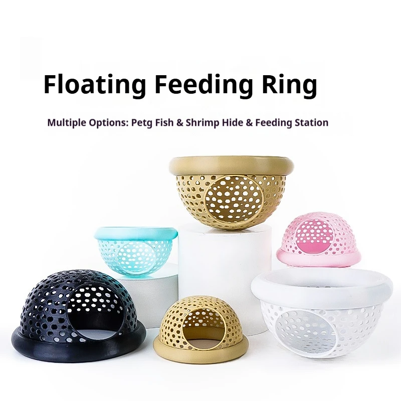 Floating Fish House For Aquarium, Small Fish Feeding Ring, Suitable Habitat And Hiding Place For Bettas, Fancy Guppies And Goldf