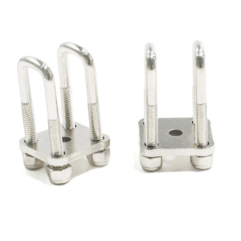 2pcs Metal U-shaped Screw Suspension Bracket for 1/14 Tamiya RC Dump Truck SCANIA 770S R620 Volvo FH16XL 750 BENZ  LESU Car