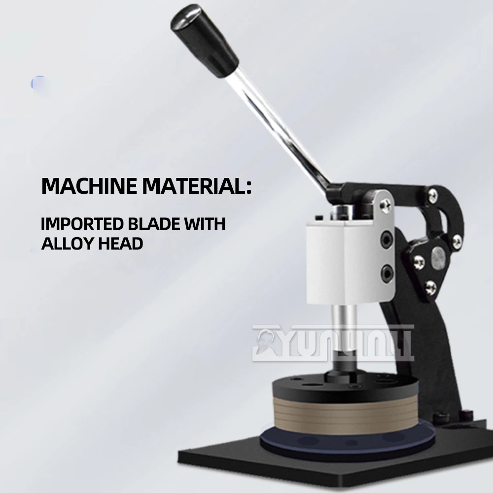 Manual Round Sample Cutting Machine Hand Press Textile Fabric Sampling Knife Cardboard Sample Cutting Tool 100cm²