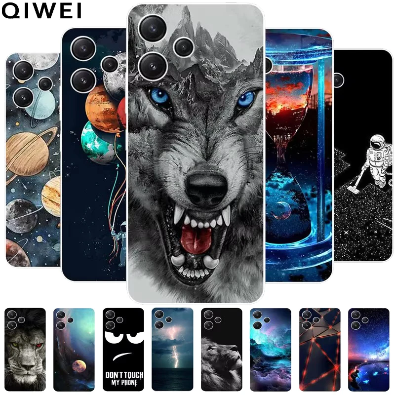 For Xiaomi Redmi 12 5G Case Redmi12 Animal Tiger TPU Soft Silicone Funda Coque for Redmi 12 4G 5G Phone Cases Shockproof Shells