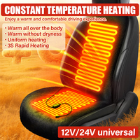 1/2pcs Plush Heated Seat Cushion Winter Fast Heating 12V 24V Universal Heating Warmer Car Seat Cushion Auto Seat Protector Set
