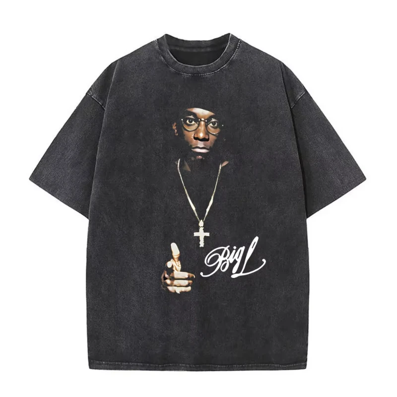 2026 Washed Vintage The Notorious Big Ready To Die Big Poppa Album Graphic T Shirts Men Women's Hip Hop Rapper Biggie Smalls Tee