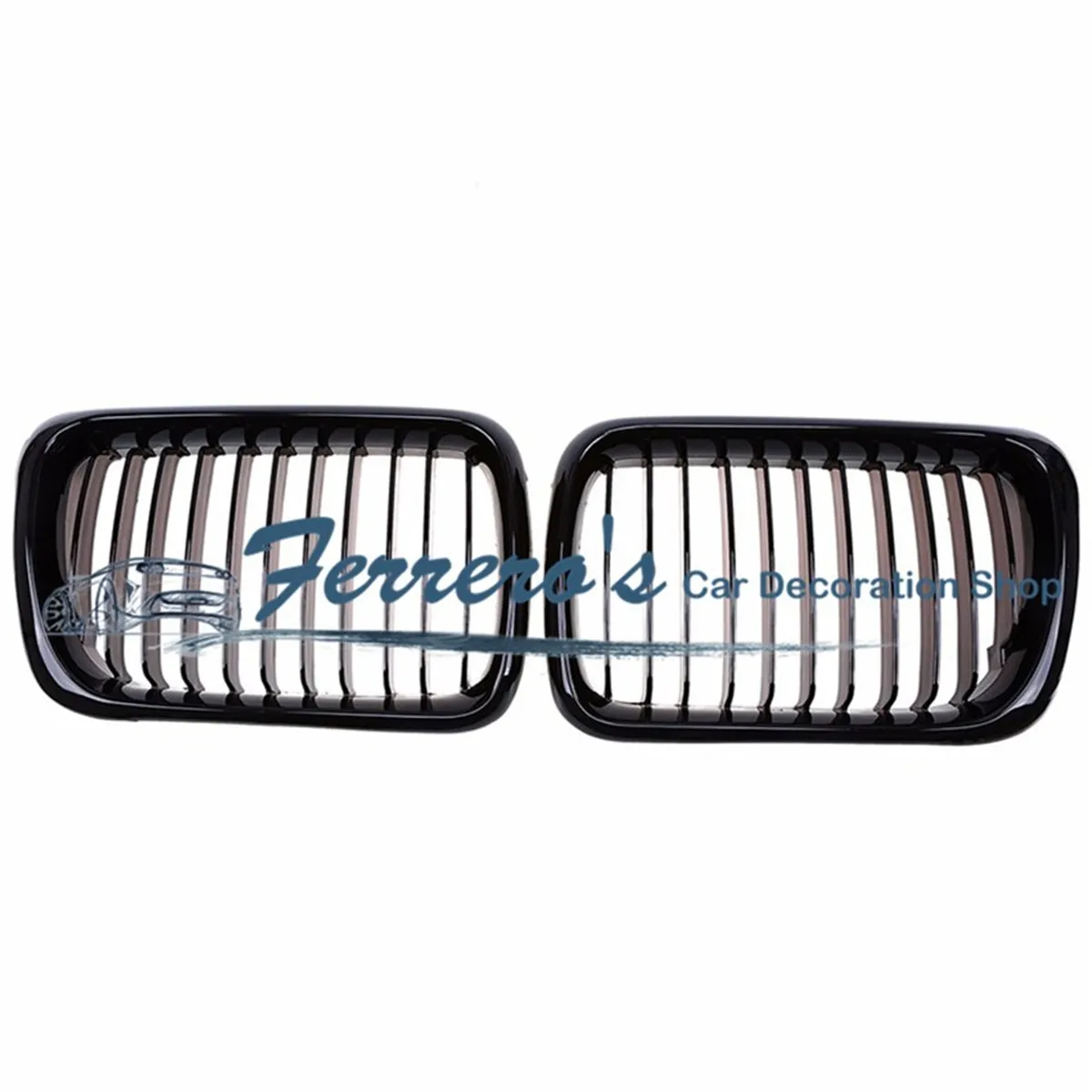 2pcs/lot For BMW E36 3 Series M3 1996-1999 Modification Matte black Bumper Kidney Front Grill Grille Wholesale