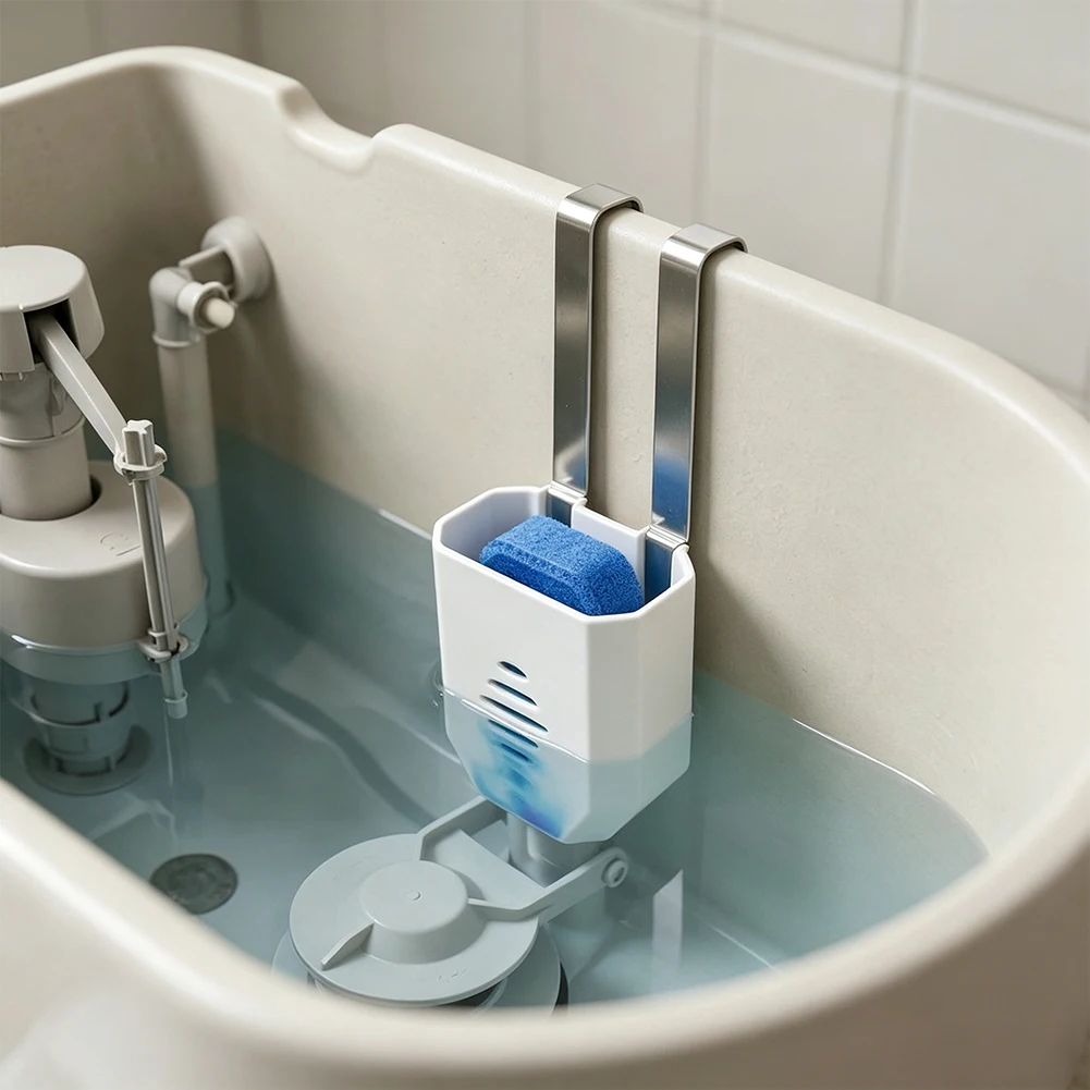 Cistern Tablet Holder Set of 2 for Toilet Cleaner Tabs Blocks with Compact Design to Save Space in Tight Cistern Areas