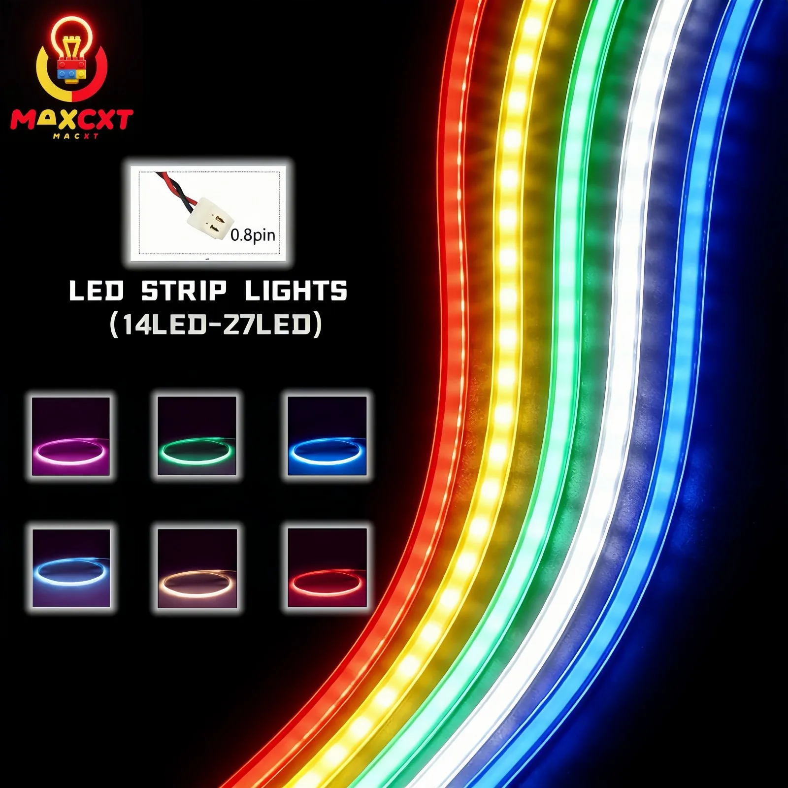

15/30cm 3PCS Cob Light Strip DIY Accessories Mini 0.8mm Pin Compatible For Lego Building Block Models