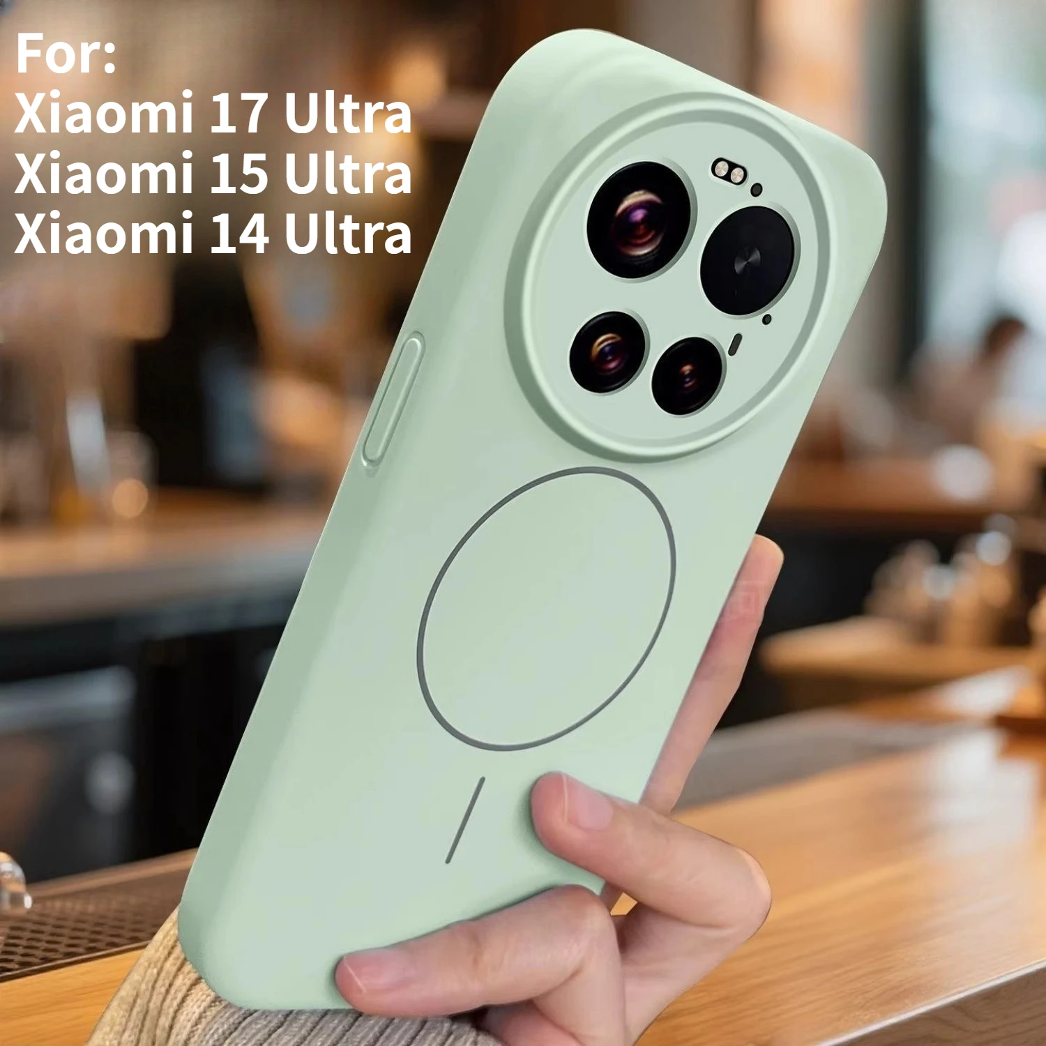 Nouvelle coque en silicone liquide magnétique pour Xiaomi 17 15 14 Ultra, compatible avec la charge sans fil, pour XiaoMi 17Ultra Funda