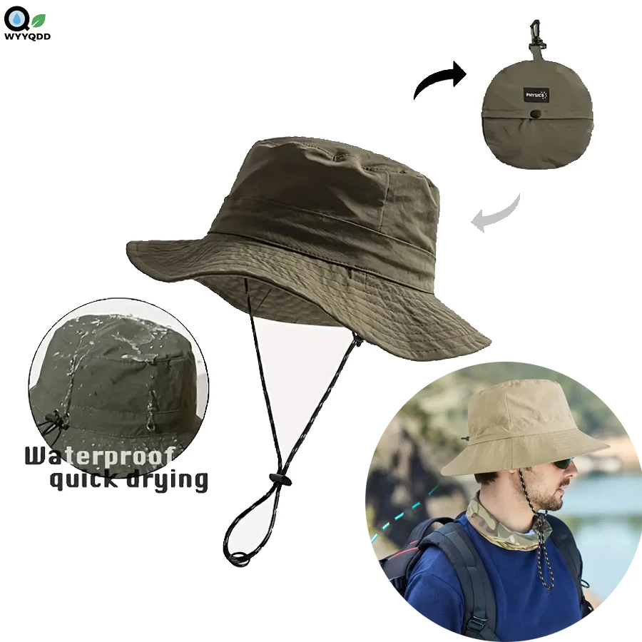 

Quick-Dry Foldable Sun Hat with Backpack Clip Portable Outdoor Climbing Hat,for Outdoor Adventures, Fishing & Hiking