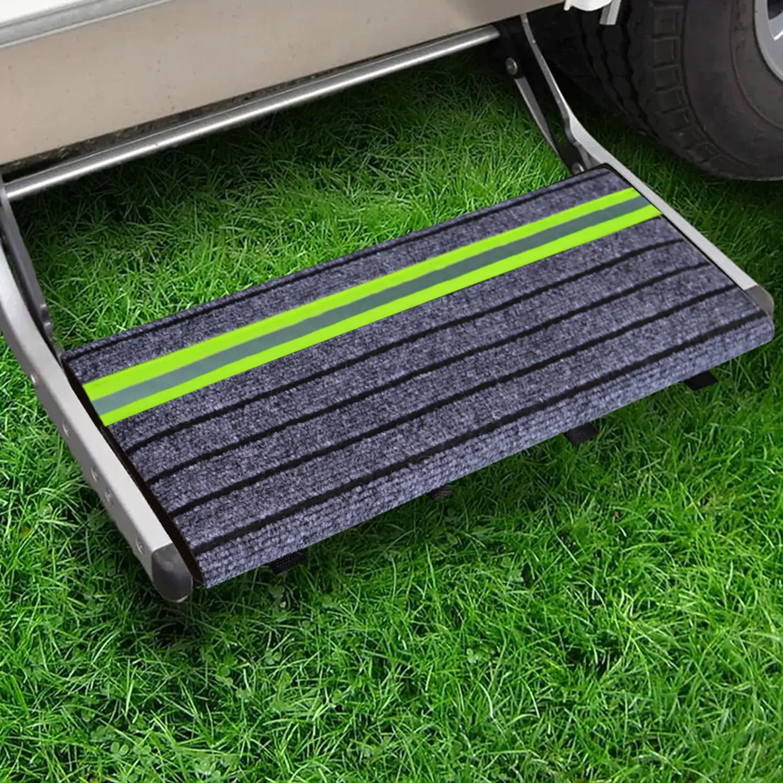 

Rv Step Carpet with Reflective Strip Heavy Duty Trailer Ladder Pad Motorhome Step Doormat Non-slip Replacement