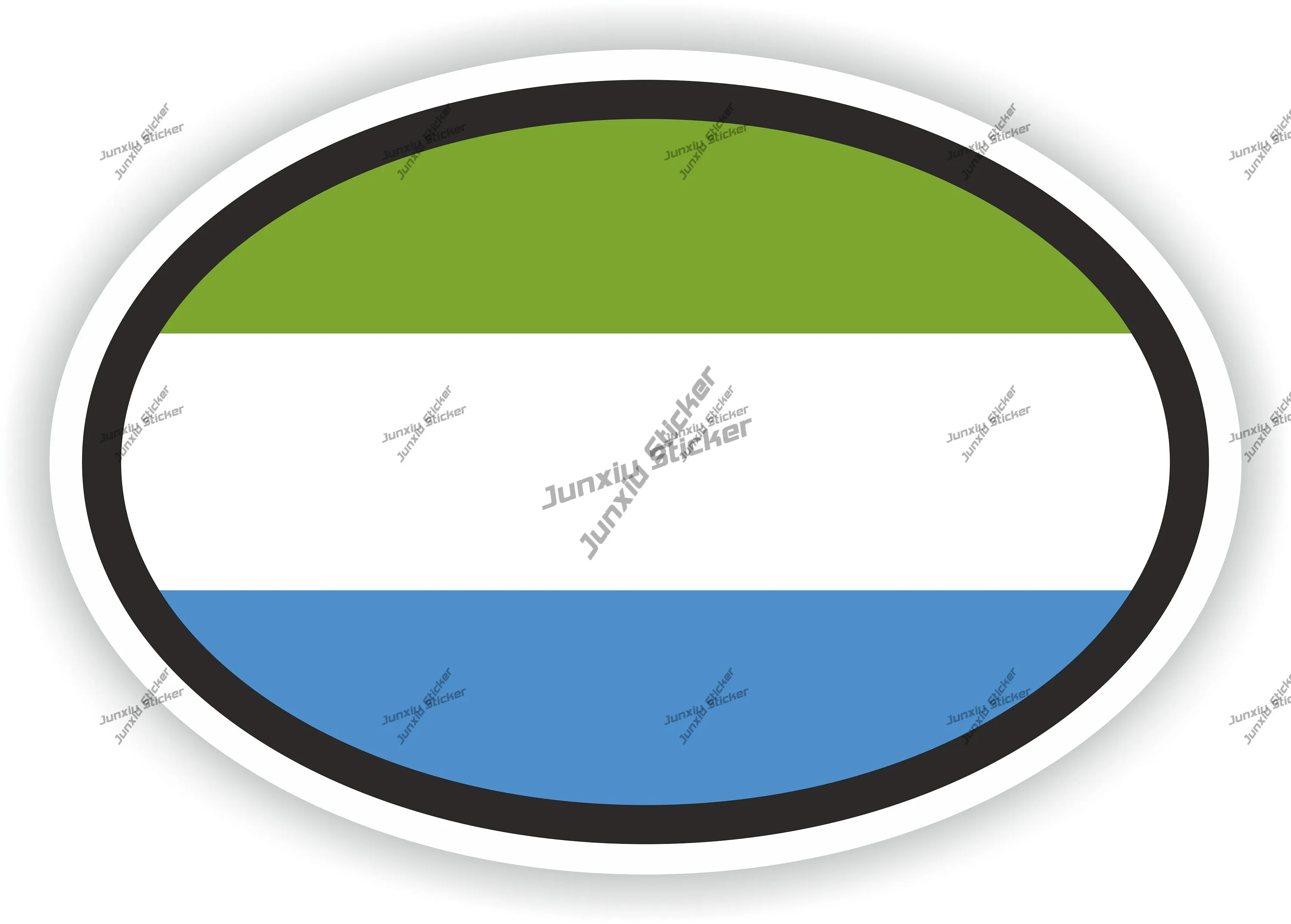

Sierra Leone Oval Flag Sticker Car Style Novelty Auto Supplies Pickup Camper Laptop Speedboat Trolley Case Motorcycle Accessorie
