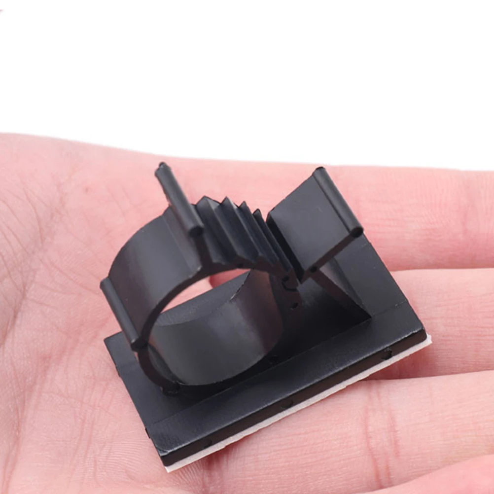 

100 PCS Wire Holder Clips Wiring Fixing Seat Adjustable Desktop Cable Organizer