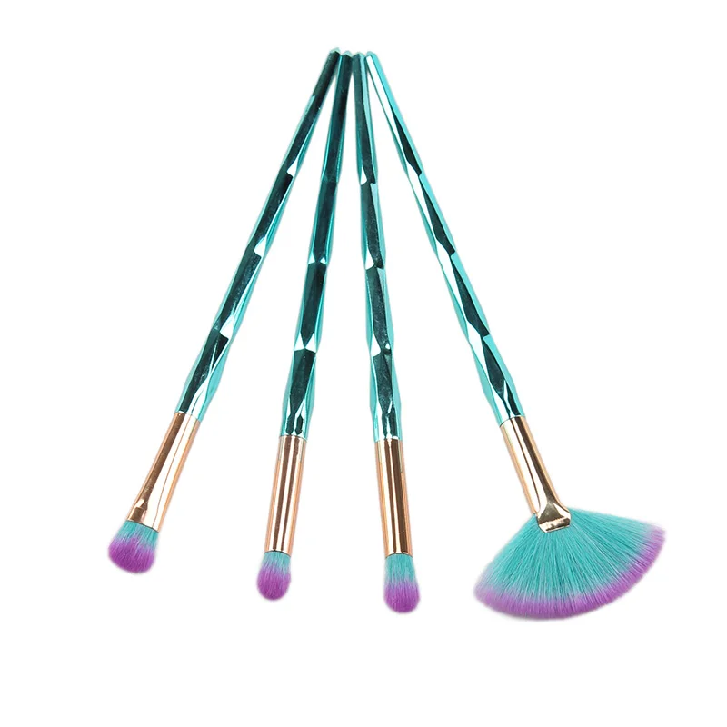 4-delige diamant make-up kwasten set losse poeder eyeliner blozen blending oogschaduw lip schoonheid make-up borstel cosmetische tool kit