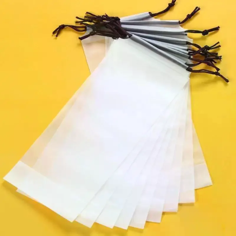 1/5/10pcs Reusable Portable Drawstring Bags Umbrella Storage Bag Translucent Waterproof Anti-dirty Umbrella Cover Home Storage