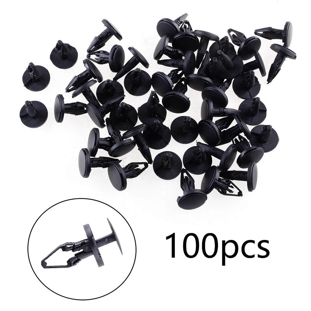 

100x Bumper Push Pin Retainer Clips For Ford For Chrysler For Auveco W713610-S300 6508863AA Push Type Retainers Clamps