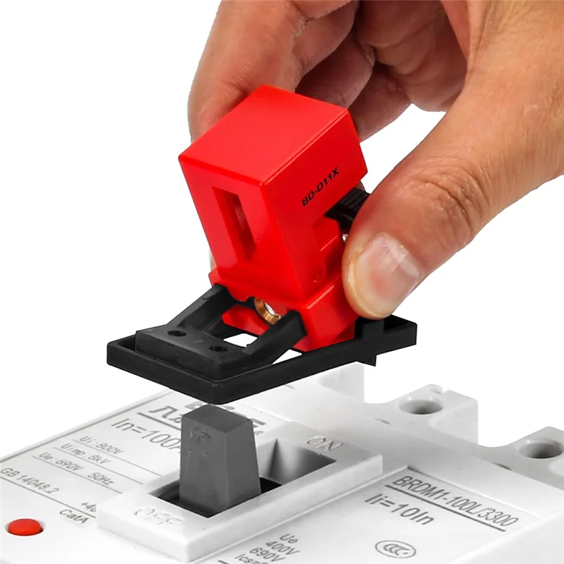 ZIZI Circuit Breaker Lockout Device With Lotopad Lockand Tag For 480/600V Clamp-On Breaker Lock Out Tag Out A