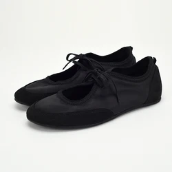 Soft Women Shoes Autumn British Style Female Footwear Round Toe Shallow Mouth Casual Sneaker Ballet Flats Fall Preppy Dress Comf