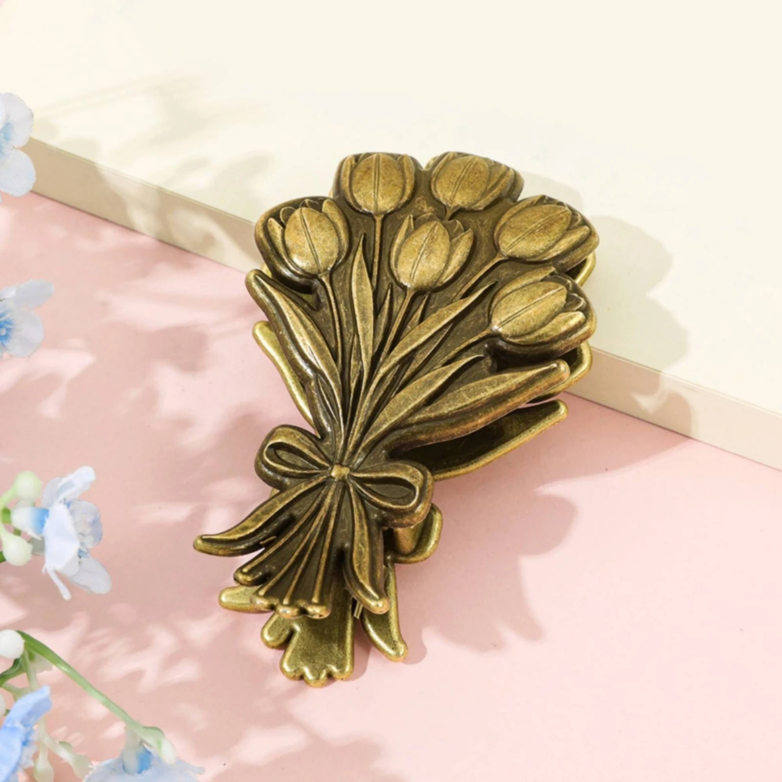 花のブーケクリップ-クリップ装飾的な花柄クリップ-エレガントで丈夫-文房具愛好家、ジャーナリング、デスクディスプレイに最適
