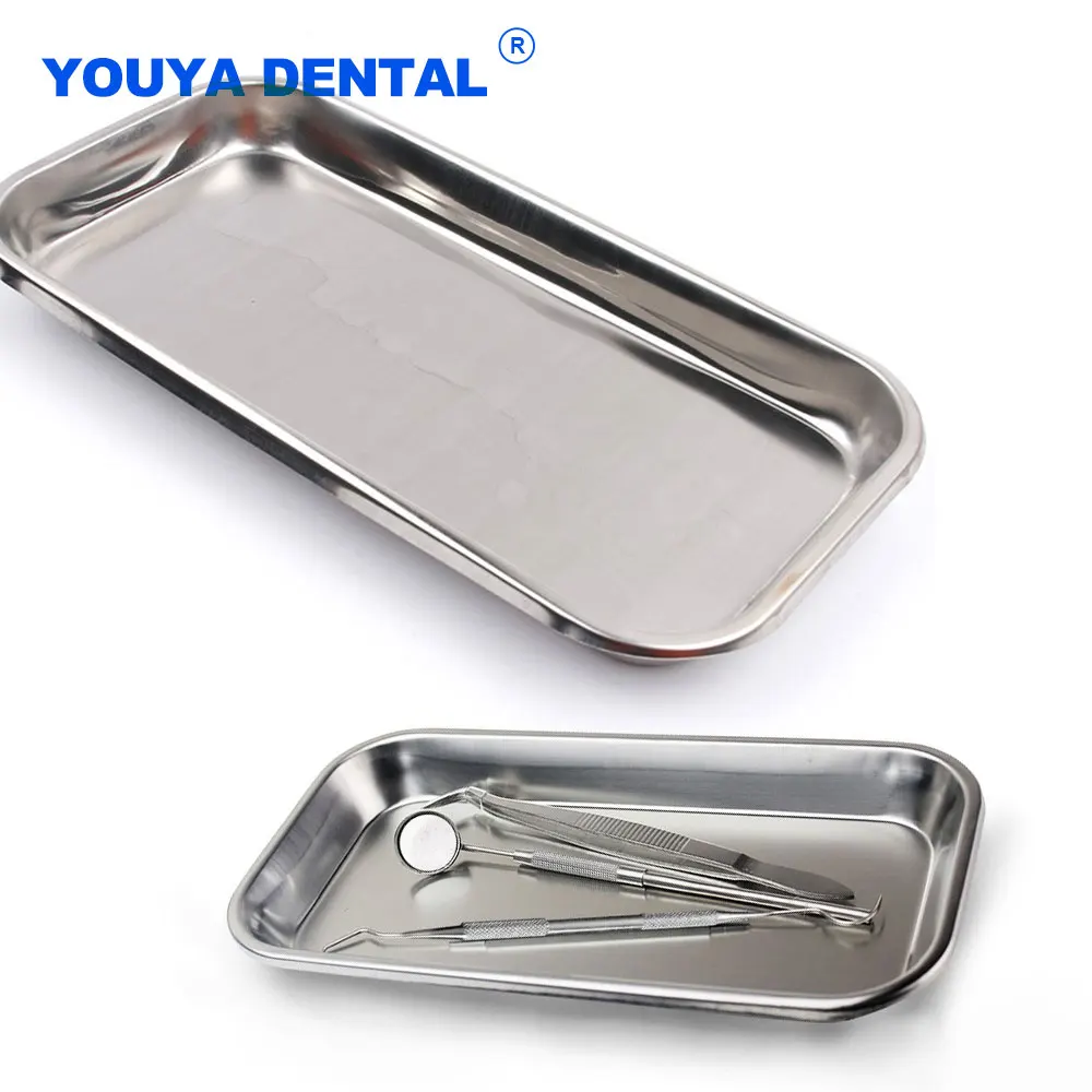 1pcs Stainless Steel Square Storage Tray Medical Tools Doctor Surgical board Equipment tray Surgery Dental Tray Nail Accessories