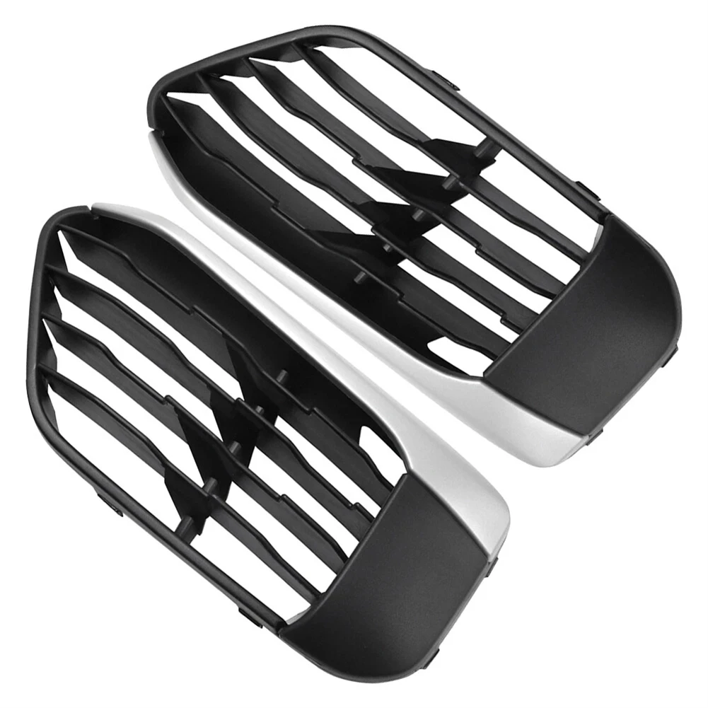 For BMW F48 Bumper Grille Set 2Pcs Bumper Grille Car Modification Black Plastic Bumper Grille Easy Installation