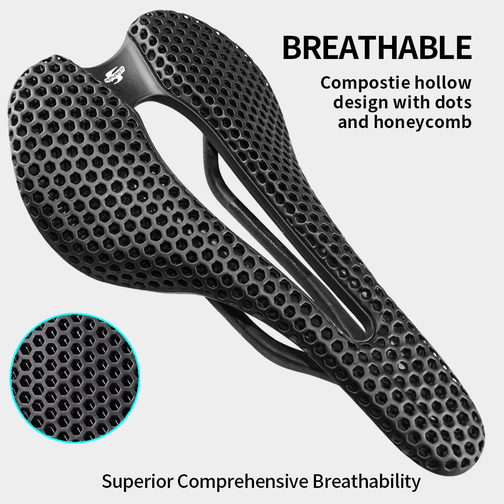 

wildside 3d printing riding saddle Honeycomb ventilated mountain bike ultra-light cushion 245x155mm Mountain bike saddle