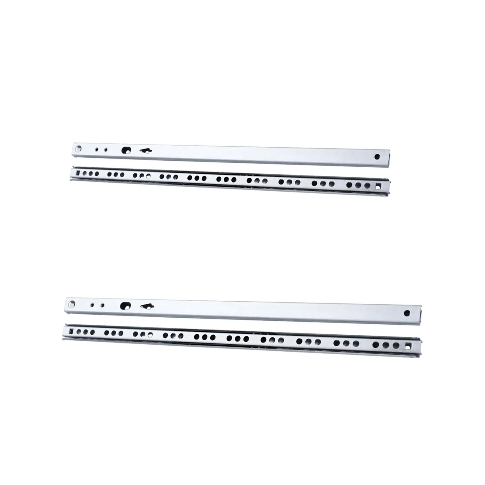 Drawer Slides Ball Bearing 17mm Width Steel Hardware Rails Track Cabinet Draw Slides for Dresser Kitchen Cabinet Accessory