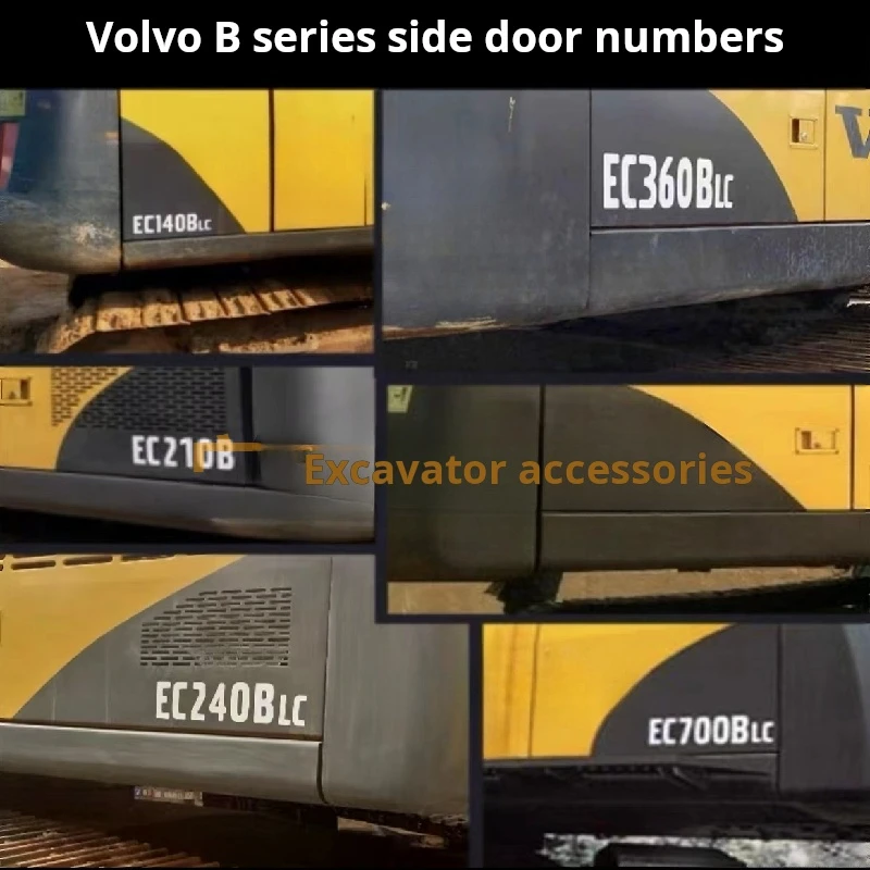 For Vo-lvo ec80/140/210/240/290/360/480 Excavator side door digital model sticker flower Excavator Parts